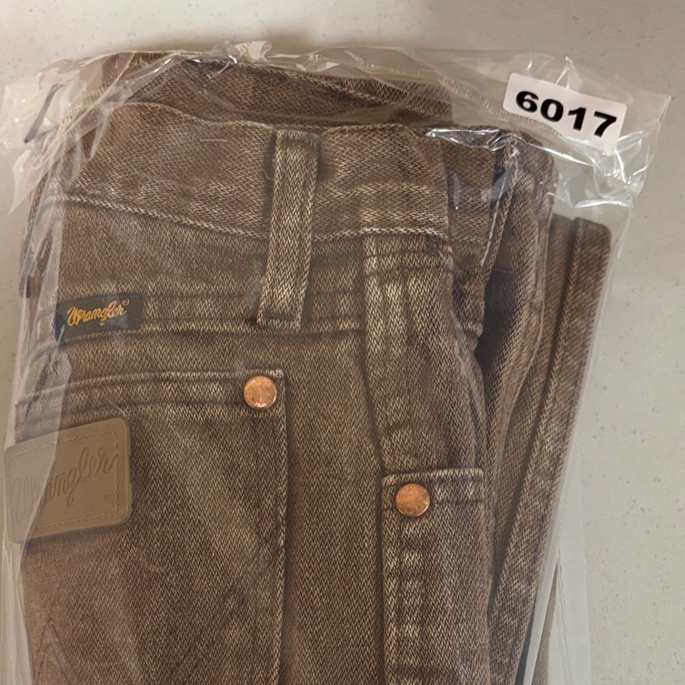 Wrangler Cowboy Cut Jeans 37x29.5 Brown Y2K Western Rodeo Distressed - Picture 10 of 11